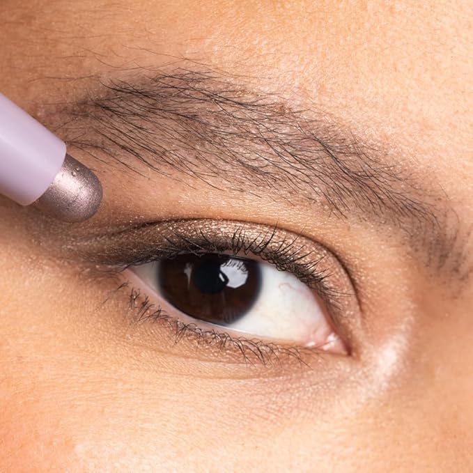 Palladio Waterproof Eyeshadow Stick with Blending Sponge, Long Lasting & Effortless Application, Smudge Free & Crease Proof Formula, Matte & Shimmer Shades, Buildable Eye Shadow (Silver Mauve Shimmer)