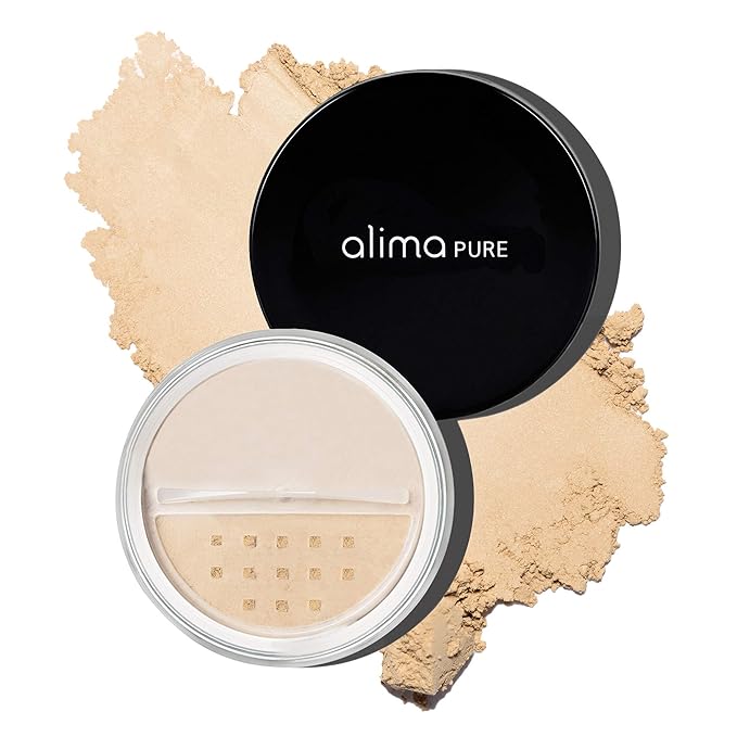 Alima Pure Matte Foundation Loose Mineral Powder Foundation Makeup, Loose Powder Makeup Oil Free Talc Free Powder, Natural Makeup Mineral Foundation Full Coverage Natural Foundation Powder .15 oz/4.5g