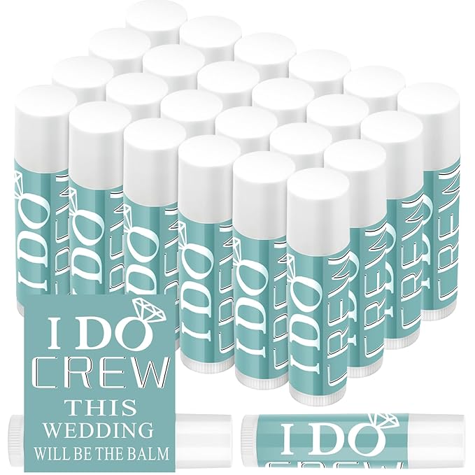 24 Pcs Bachelorette Lip Balm I Do Crew Wedding Party Gifts Bachelorette Lip Balm Gift Wedding Favors for Bachelorette Wedding Party Guest Supplies (Green)
