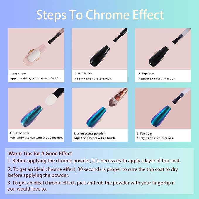 Allstarry White Chrome Nail Powder, 4 PCS Color-Shift Chameleon Mica Powder Aurora Chrome Effect Glitter Dust Iridescent Pearlescent Pearl Pigment for Gel Polish Nail Art Decoration, Resin Craft