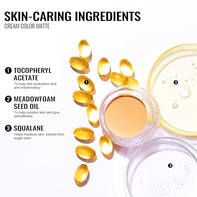 Oulac Matte Eyeshadow 3-in-1 Eyeshadow Eye Primer&Eyeliner Highly Pigmented Waterproof Smudge-proof Long Lasting Wear Smooth&Blendable Formula for Natural Look,Vegan & Cruelty-Free,CM08