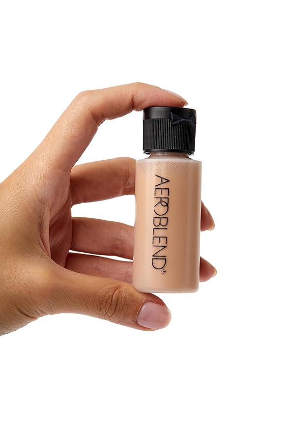 AEROBLEND Airbrush Foundation Makeup (O35) Professional, Water-Based, Buildable, Long-wearing, For all skin types, 1 oz