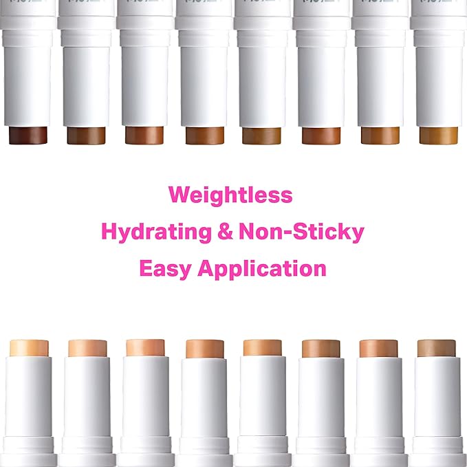 Ruby Kisses Natural Full Coverage 3-In-1 Stick Foundation. Easy to Apply, Hydrating, Lightweight, Long Lasting, Concealer and Contour Stick for Face Makeup (Golden Beige)