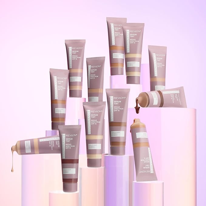 Revlon Illuminance Tinted Serum, Triple Hyaluronic Acid, Evens Out Skin Tone Over Time and Hydrates All Day, SPF 15, 301 Cool Beige, 0.94 fl oz.