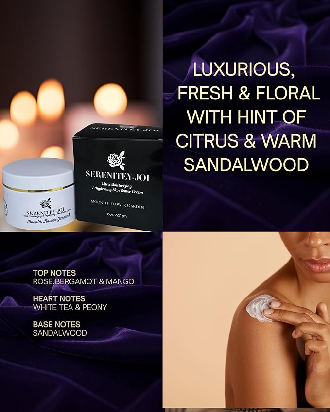 Ultra Moisturizing & Hydrating Body Butter Cream with Botanical Oils, Natural Ceramides, Hyaluronic Acid, Squalane, Cupuacu & Mango Butters-Heal, Soften & Repair Dry Skin 8oz