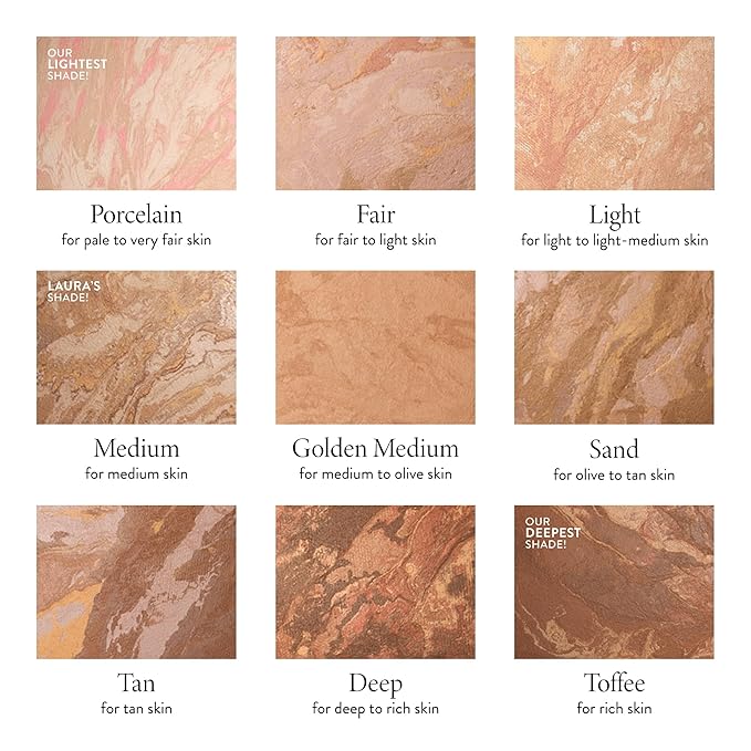 LAURA GELLER NEW YORK Award-Winning Baked Balance-n-Brighten Color Correcting Powder Foundation - Fair - Buildable Light to Medium Coverage - Demi-Matte Natural Finish