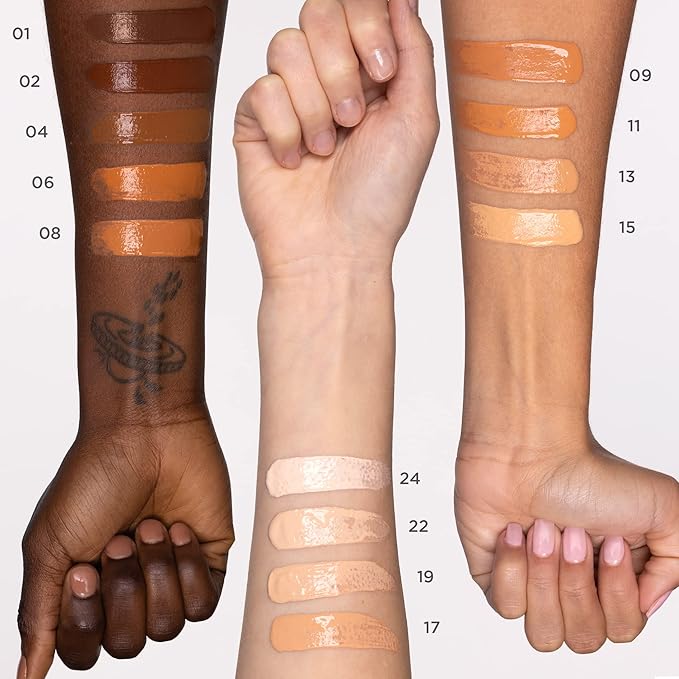 Pacifica Beauty Kind Tint Tinted Serum, Skincare, Vegan Collagen, Hyaluronic Acid, Vitamin C, Niacinamide, Caffeine, Hydrating, Lightweight Foundation, Natural Dewy Skin, Shade 24, 1 fl oz (1 Count)