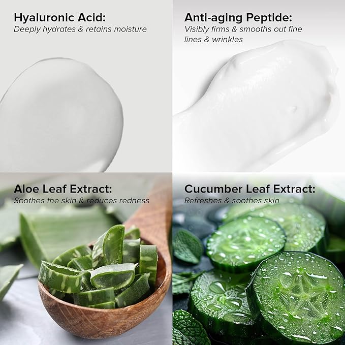 DRMTLGY Essential Facial Cleanser - Gentle Face Cleanser and Face Wash for Women and Men with Anti-Aging Peptides & Hyaluronic Acid. 6.9 fl oz, 2 Pack