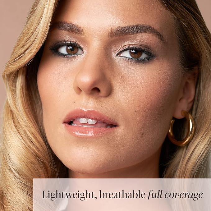 Mally Beauty Flawless Finish Transforming Effect Foundation - Tan - Full Coverage Cream Foundation - Breathable & Lightweight - Hydrating Formula with Vitamin E - Satin Finish