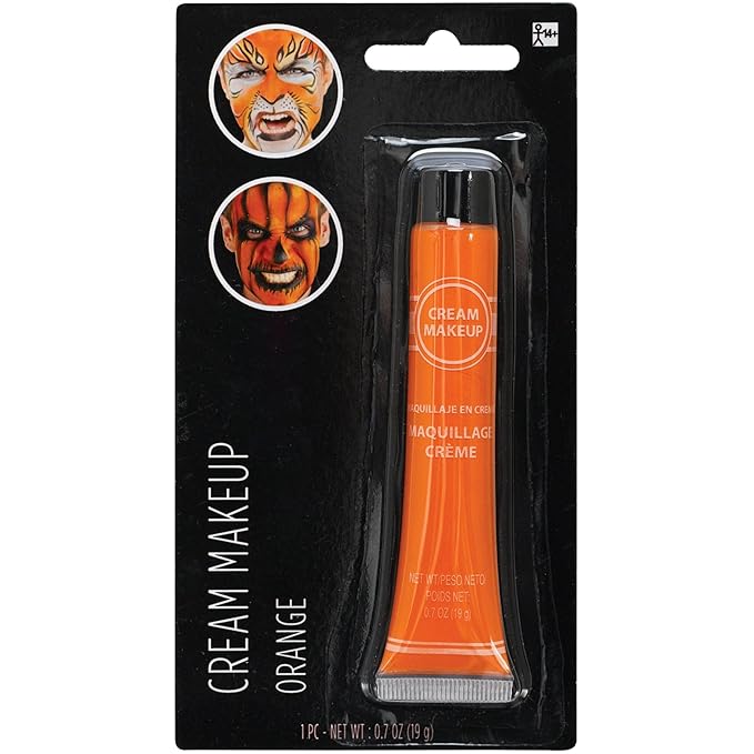 Orange Cream Makeup Tube - 0.7 oz. (Pack of 1) - Vibrant Color & Pigmented Perfect for Festive & Creative Looks