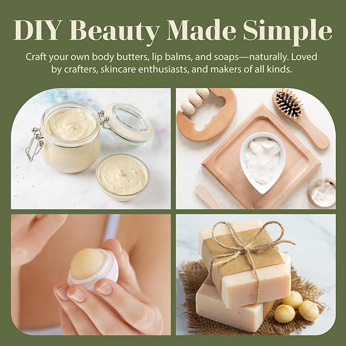 era of nature Organic Unrefined Raw Mango Body Butter Block 8oz - Moisturizing Mango Seed Raw Butter Bar for Skin & Hair, DIY Lip Balm Base, Cream, Soap & Lotion Making Supplies Kit, Personal Skincare