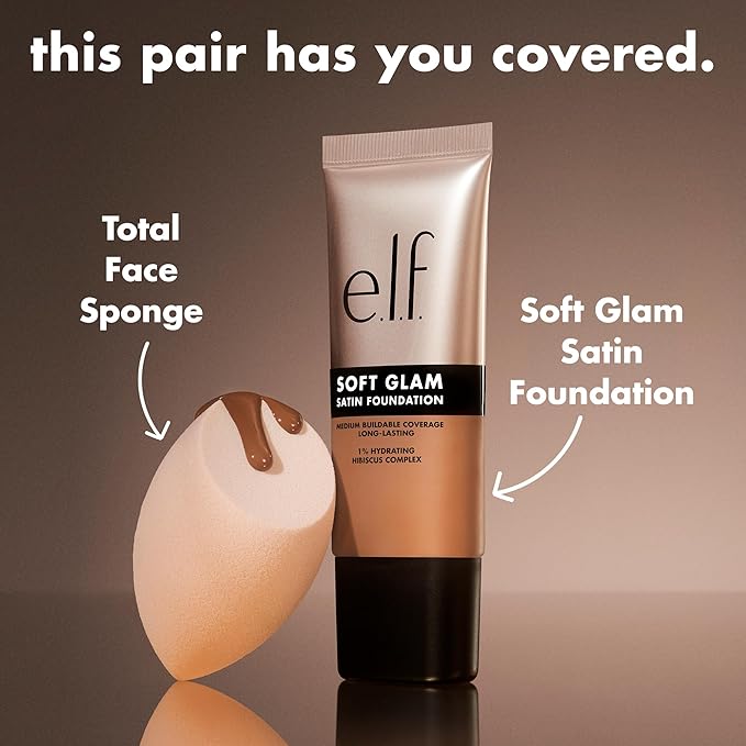 e.l.f. Soft Glam Foundation, Medium Coverage, Long-Lasting & Buildable Foundation For A Smooth, Satin Finish, Vegan & Cruelty-Free, 52 Deep Cool