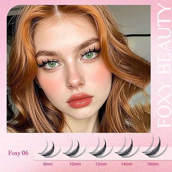 Lash Clusters Kit - Wispy Natural & Manga Spiky Lash Cluster Invisible band 8-16mm Eyelash Clusters Kit D Curl Lash Extension Kit WideSpan with Bond and Seal DIY at Home