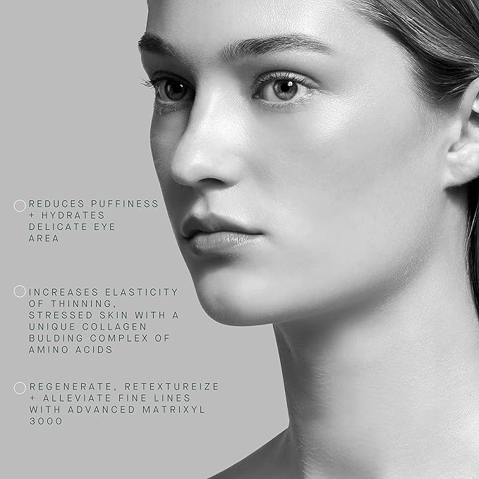 ARCONA Peptide Eye Serum - Coffee Extract Reduces Puffiness, Aloe + Lavender Soothe, Peptides Reduce Fine Lines + Wrinkles .3 oz. Made In The USA