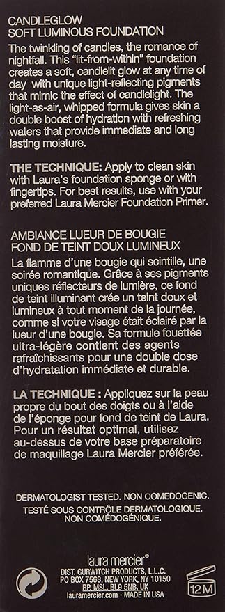 Laura Mercier Candleglow Soft Luminous Foundation for WoMen, Pecan, 1 Ounce