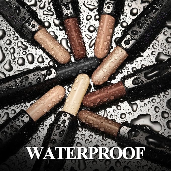 Brown Eyeshadow Stick Makeup 6PCS Set, Neutral Eyeshadow Palette Matte Cream Eye Shadow Eyeliner Brightener Pencil Crayon - BROWN CASHMERE