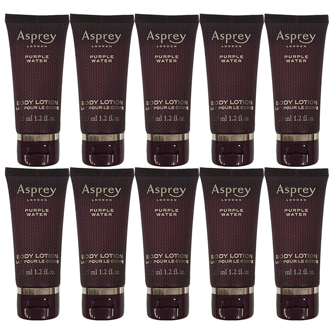 Asprey Purple Water Lotion lot of 10 each 1.2oz Bottles Total of 12oz
