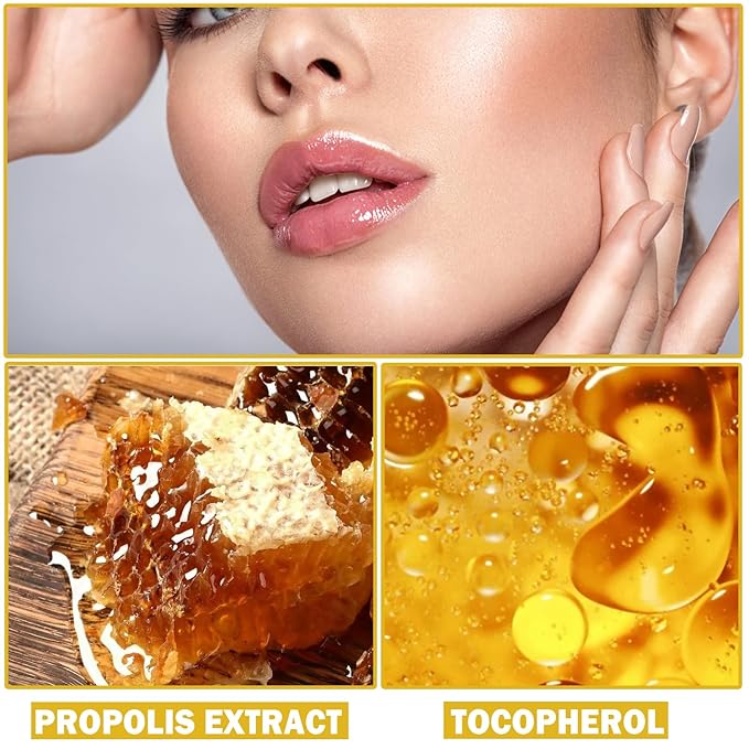 3PCS Bee Lip Balm Honey Pot Honey Strawberry Apple Lip Balm Sleeping Lip Mask Silky Hydrating Bee Lip Balm Lip Mask Overnight Lip Care Products(Honey+Strawberry+Apple Lime)