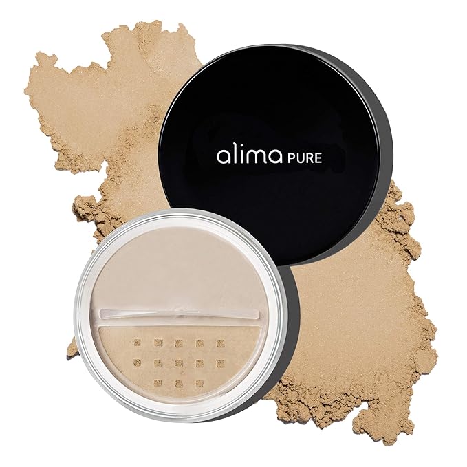 Alima Pure Matte Foundation Loose Mineral Powder Foundation Makeup, Loose Powder Makeup Oil Free Talc Free Powder, Natural Makeup Mineral Foundation Full Coverage Natural Foundation Powder .15 oz/4.5g