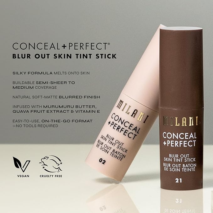 Milani Conceal + Perfect - Skin Tint Stick, Blur Out Tinted Moisturizer Makeup, Shade 022