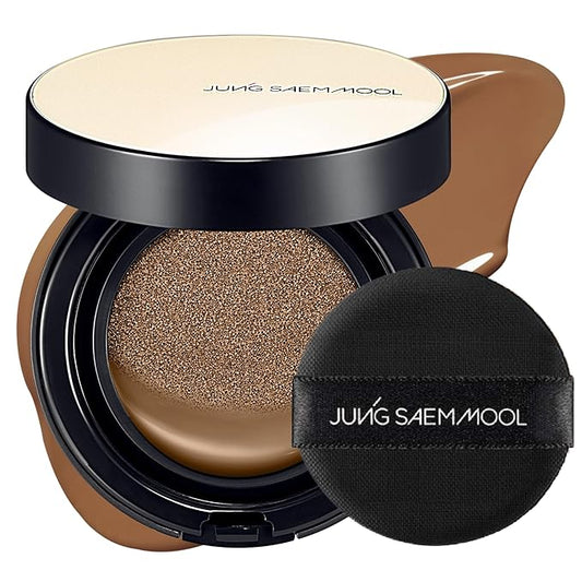 JUNG SAEM MOOL Essential Skin Nuder Cushion 36N Almond 0.49 Fl Oz, No Refill, Natural Radiant Finish Cushion Foundation with Buildable Coverage, Lightweight Texture, Korean Foundation Makeup