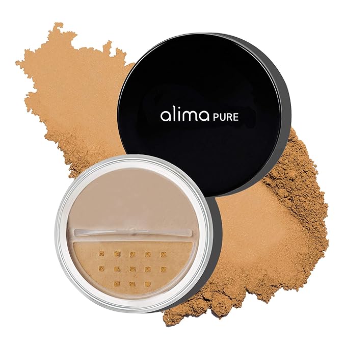 Alima Pure Matte Foundation Loose Mineral Powder Foundation Makeup, Loose Powder Makeup Oil Free Talc Free Powder, Natural Makeup Mineral Foundation Full Coverage Natural Foundation Powder .15 oz/4.5g