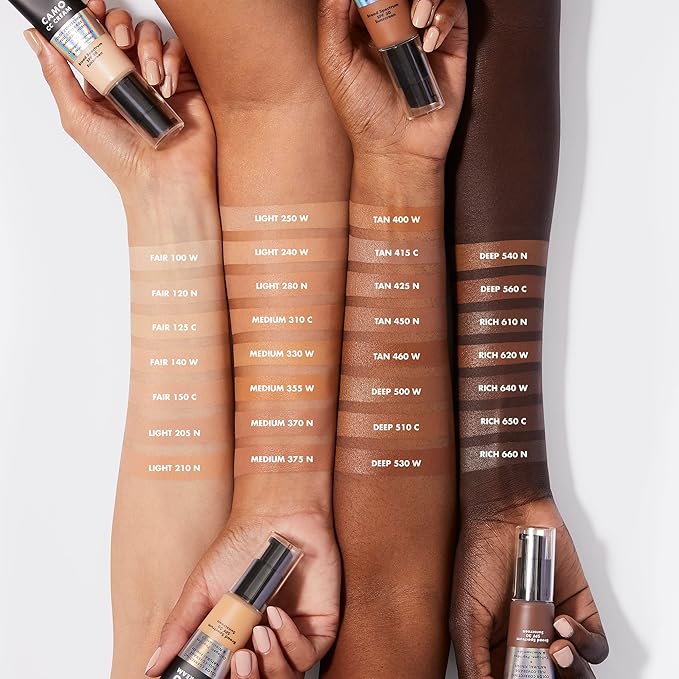 e.l.f. Camo CC Cream, SPF 30 Color-Correcting Medium-To-Full Coverage Face Foundation, Delivers An Airbrushed Finish, Vegan & Cruelty-Free, Tan 460 W