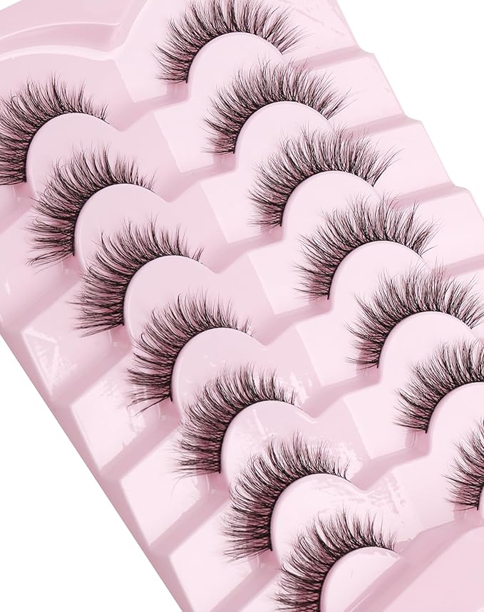 Natural Lashes Mink Natural Eyelashes False Eyelashes Natural Look False Lashes Wispy Eye Lashes Cat Eyelashes Fake Lashes KD02