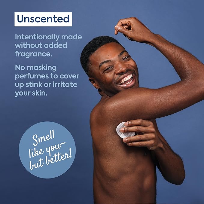 Anti-Odorant Pads – Deodorant Odor Prevention & Skin Care in One | 50 Pads in Jar | Dermatologist-Developed | Glycolic Acid Exfoliation | Aluminum-Free, Vegan & Cruelty-Free