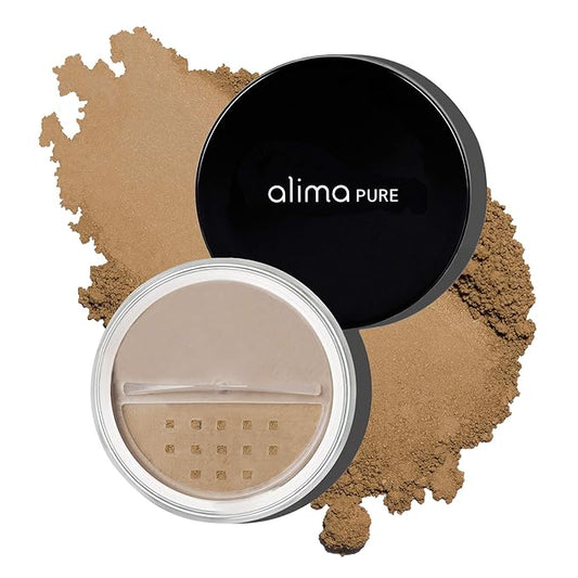 Alima Pure Matte Foundation Loose Mineral Powder Foundation Makeup, Loose Powder Makeup Oil Free Talc Free Powder, Natural Makeup Mineral Foundation Full Coverage Natural Foundation Powder .15 oz/4.5g