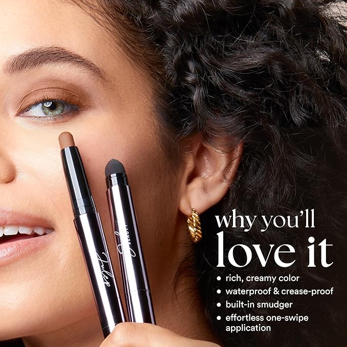 Julep Eyeshadow 101 Cream-to-Powder Waterproof Shadow Stick – Smoky Amethyst Shimmer – Long-Lasting, Crease-Proof, Rich Purple Shimmer Cream Eyeshadow with Built-in Smudger