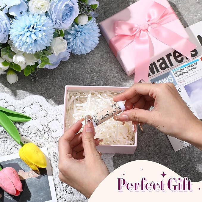 30 Pcs Thank You Lip Balms Bulk Wedding Bridal Shower Favors for Guests Wedding Souvenirs Moisturizing Floral Lip Balm Gifts for Bachelorette Party Bridesmaid Baby Shower, Classic Wood Grain