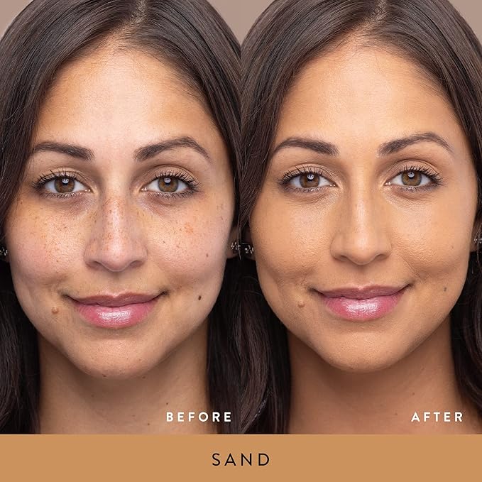 LAURA GELLER NEW YORK Double Take Liquid Foundation | Medium to Full Coverage, Natural Matte Finish, Sand