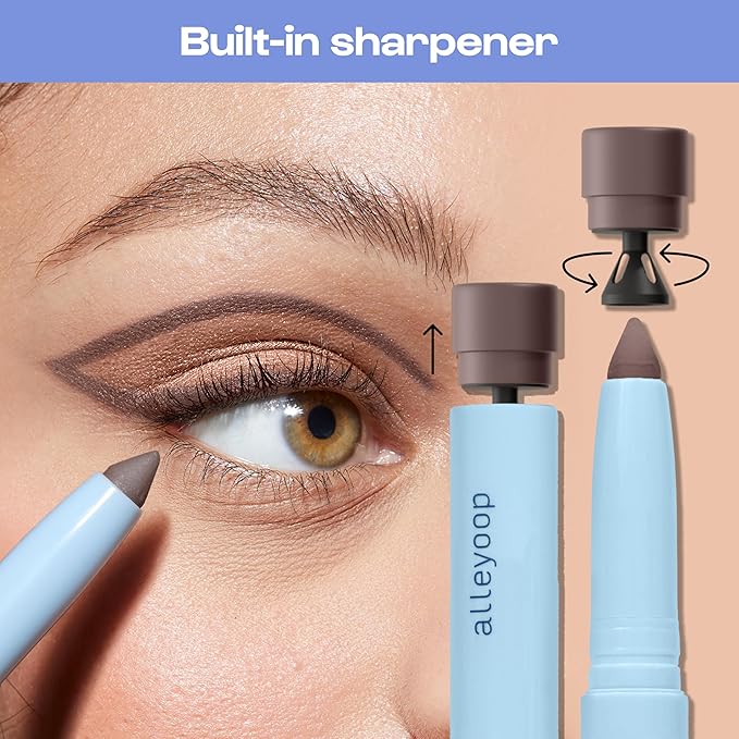 ALLEYOOP 11th Hour Waterproof Cream Eyeshadow Stick – Long-Lasting Eye Shadow Pencil & Eyeliner, Cream to Powder Stick & Highlighter – Smudge-Proof Eyeshadow Matte, Taupe Dollar Matte