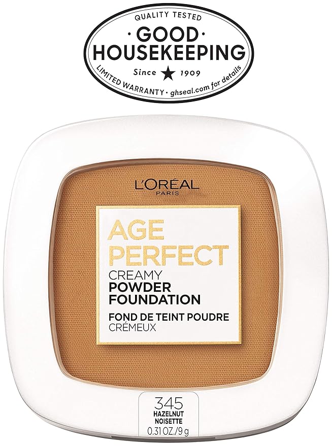 L'Oreal Paris Age Perfect Creamy Powder Foundation Compact, 335 Perfect Beige, 0.31 Ounce