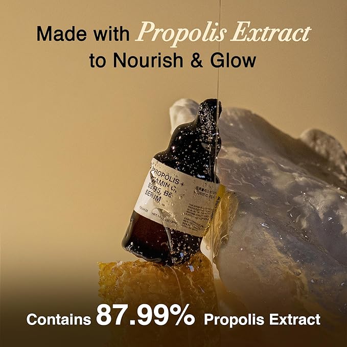 TOUN28 Propolis Vitamin C B3 B5 B6 Serum 1.01 fl.oz / 30ml | Nutrient Face Serum for Dry and Tired Skin | With Propolis and Pure Vitamin C | Allergen-free and Cruelty-free