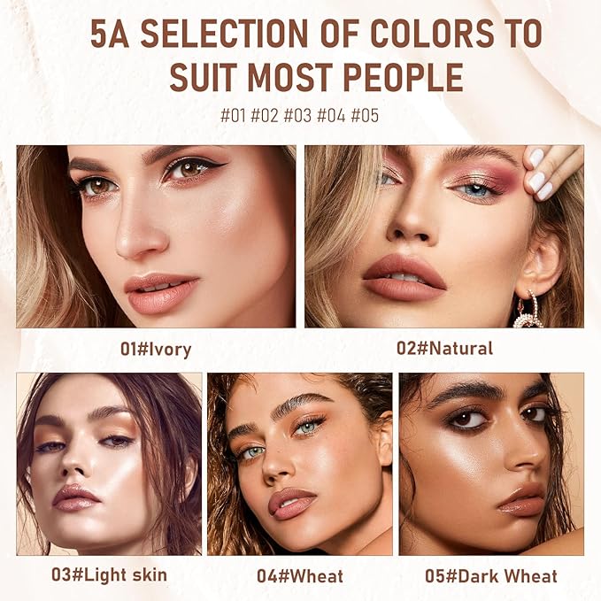 Long-Lasting Concealer Foundation Stick, Creamy Full Coverage, Hydrating Olive & Camellia Formula for Dark Circles (03 light skin)