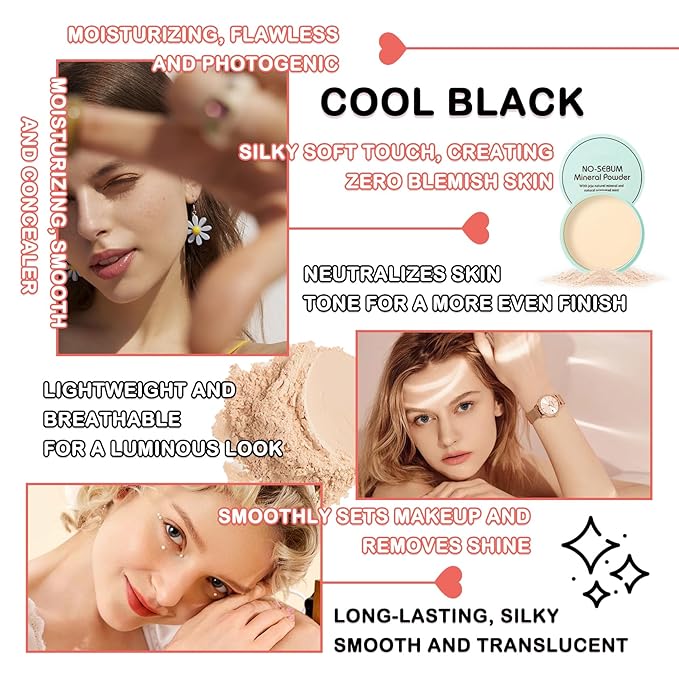 Mushroom Head Air Cushion CC Cream Full Coverage Liquid Foundation Set,Oil Control Concealer Lasting Moisturizing BB Cream,Loose Setting Face Powder Moisturizer Base Primer Makeup with Makeup Sponge