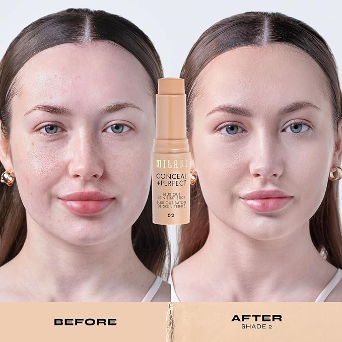 Milani Conceal + Perfect - Skin Tint Stick, Blur Out Tinted Moisturizer Makeup, Shade 002