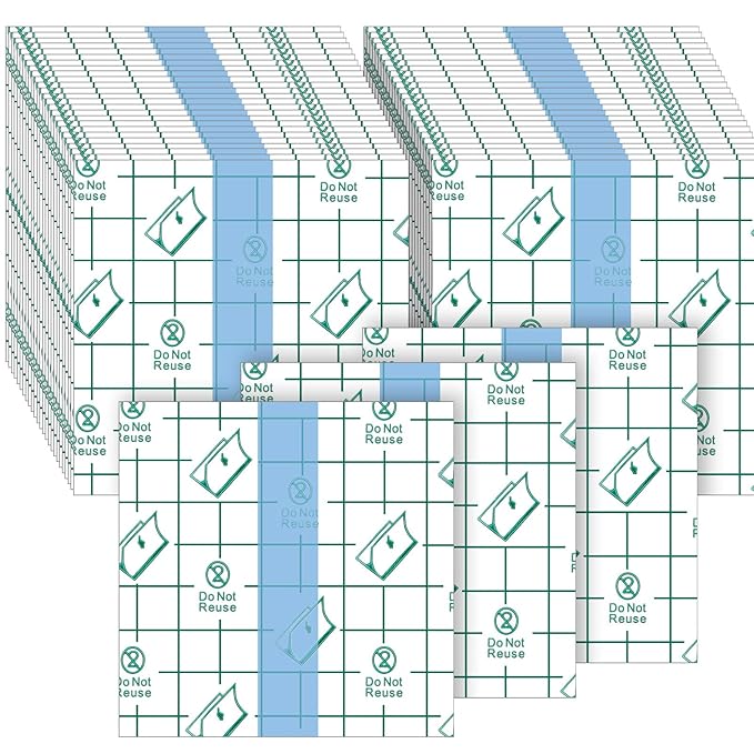 200 Pieces Makeup Hand Palette Single Use Makeup Mixing Palette Disposable Foundation Mixing Tray Adhesive Artist Cosmetic Makeup Palette Waterproof Makeup Tape for Women Girl (3.15 x 3.15 Inch)