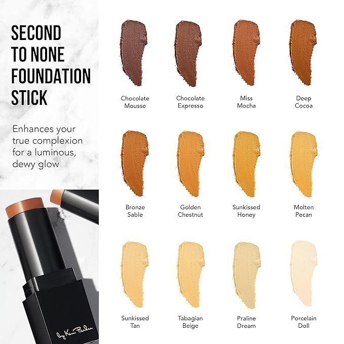 Glamazon Second to None Foundation Stick, Bronze Sable, Light-to-Full Coverage, Weightless Makeup With a Glowy Natural Finish