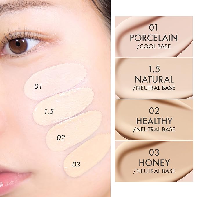 Amuse SEOUL Ceramic Skin Perfector Cushion Foundation Refill | Long-lasting, Lightweight, Semi-matte, Flawless Coverage, Hypoallergenic, Korean Beauty, Vegan(15g / 0.52 oz.) ([Refill] 1.5 NATURAL)