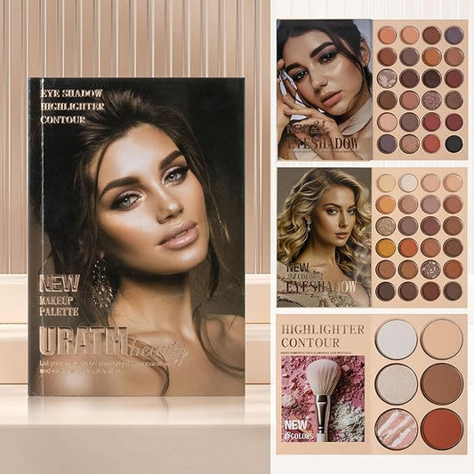 4-Layer Multi - Functional Beauty Book Kit- Style Makeup Palette Ingeniously Combines Eyeshadows, Blushes, Highlighters, Contour Powders In One,Best Choice for A Gift for Women (U150B)