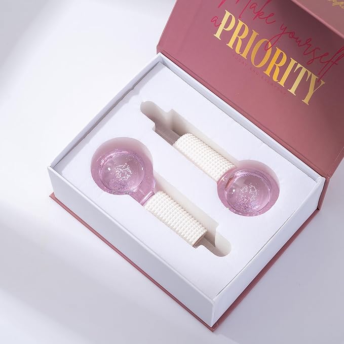 Yssarea Ice Globes for Facials - Freezer Safe | Highly Effective Facial Globes for Daily Beauty Routines | Tighten Skin | Reduce Puffiness | Enhance Circulation and Complexion
