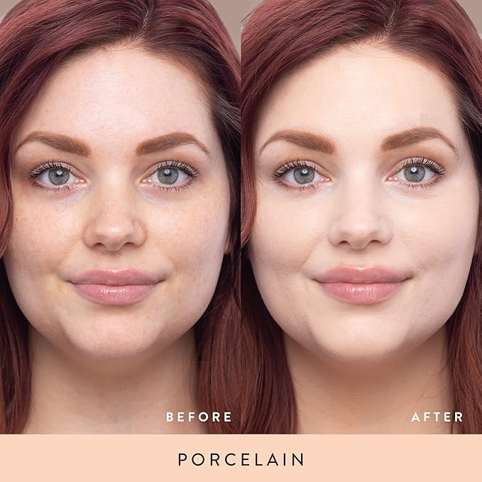 LAURA GELLER NEW YORK Double Take Liquid Foundation | Medium to Full Coverage, Natural Matte Finish, Porcelain