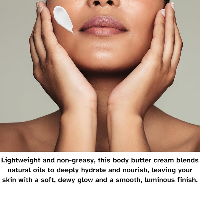 Ultra Moisturizing & Hydrating Body Butter Cream with Botanical Oils, Natural Ceramides, Hyaluronic Acid, Squalane, Cupuacu & Mango Butters-Heal, Soften & Repair Dry Skin 8oz