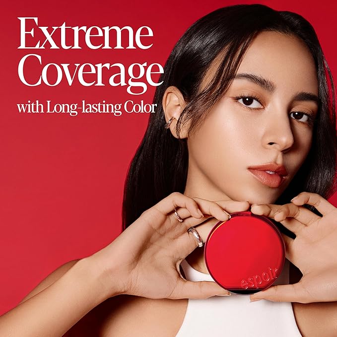 espoir [NEW] Be Velvet Cushion Foundation | Quick and Easy Coverage with Long-lasting Color by Zero Oxidation (#13 Porcelain, 0.46 Ounce (Pack of 1))