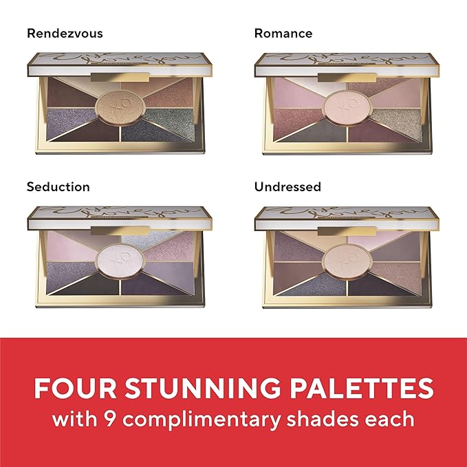 Mirabella Eye Love You Neutral Shimmer Eyeshadow Palette - Makeup Palette w/Ultra Pigmented Pressed Powders, Creamy Matte & Shimmer Metallic Eyeshadow Palette - Undressed