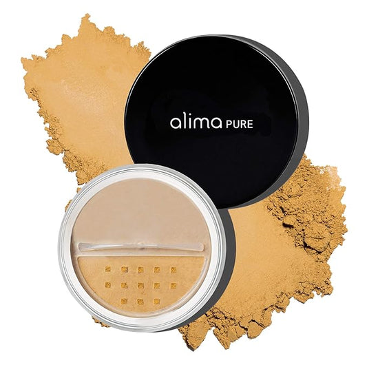 Alima Pure Matte Foundation Loose Mineral Powder Foundation Makeup, Loose Powder Makeup Oil Free Talc Free Powder, Natural Makeup Mineral Foundation Full Coverage Natural Foundation Powder .15 oz/4.5g