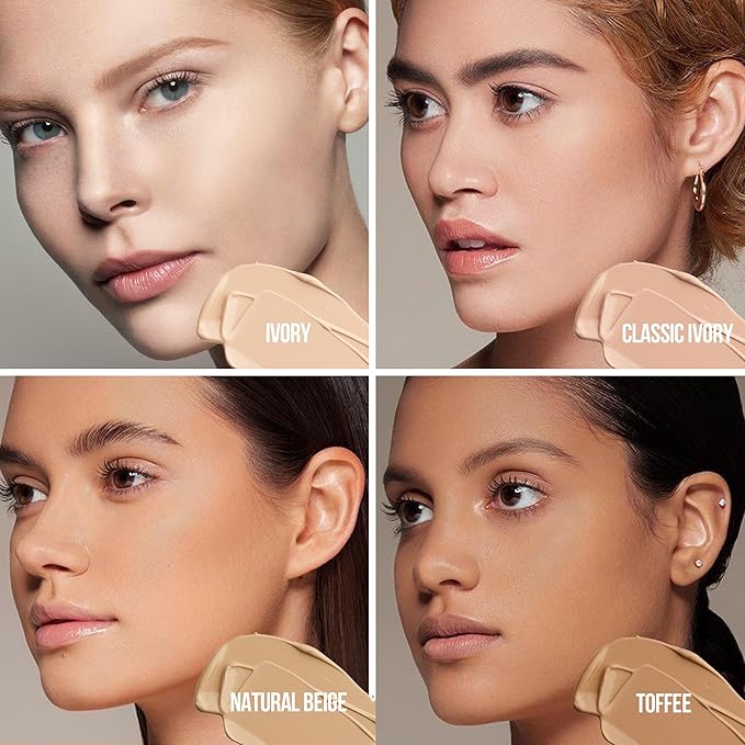 FV Waterproof Foundation with Oil-control, Long Lasting & Lightweight, Buildable Coverage, Matte Foundation for Oily/Normal Skin, Sweat-resistant Liquid Makeup Foundation for Face, 30g, Toffee